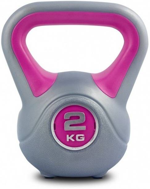 KOBO Fitness 2 Kg High Quality Imported for Gym Grey, Pink Kettlebell