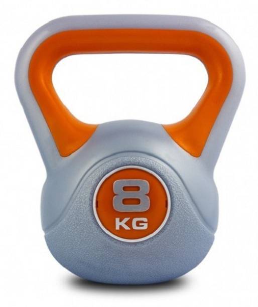 KOBO Fitness 8 Kg High Quality Imported for Gym Grey, Orange Kettlebell