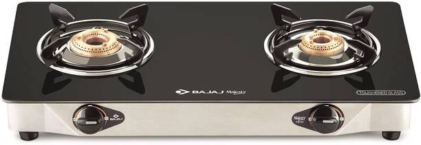 BAJAJ Majesty CGX2 Eco Glass, Stainless Steel Manual Gas Stove