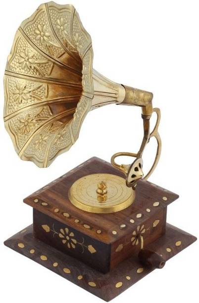 Rubyperl Wooden, Brass Gramophone