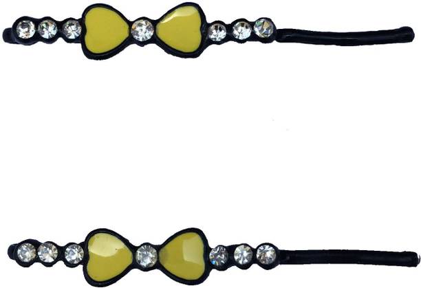 FURE Yellow Double Heart Bobby Hair Pin
