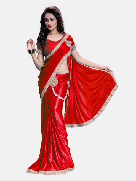 Bhuwal Fashion Embellished Bollywood Lycra Blend Saree
