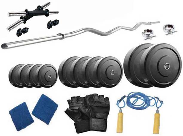 Protoner 20 kg 20 kg PVC weight with 3 rods Home Gym Combo