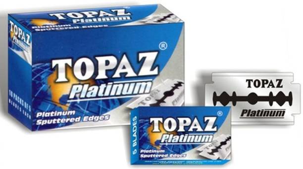 TOPAZ 200 Razor's Blades Platinum Sputtered Edges (10 tucks of 10 blades each)
