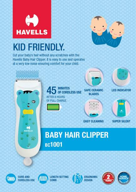 HAVELLS BC1001 Trimmer 45 min Runtime 4 Length Settings