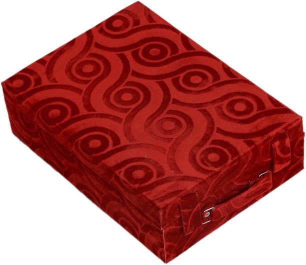 KUBER INDUSTRIES " Four Roll Bangle Box In Velvet Hard Board Material (KI19421) " Bangle Vanity Box