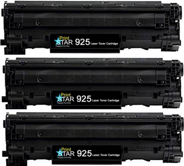 PrintStar 925 Black Toner Cartridge Pack of 3 Compatible for Canon Laser Shot LBP6018B, Canon imageCLASS MF3010 Black Ink Toner