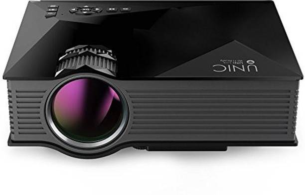 UNIC UC46 Plus with USB/HDMI/VGA/WIFI Miracast DLNA Airplay 1200 lm LED Corded Portable Projector