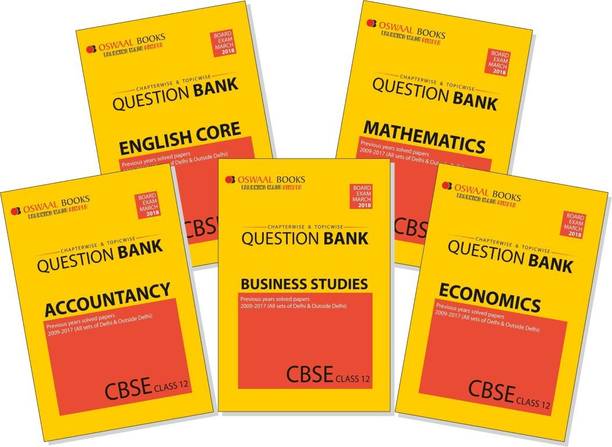 Oswaal CBSE Chapterwise/Topicwise Question Bank Class 12 English Core, Accountancy, Business Stud., Maths&Economics.(Set 12C)