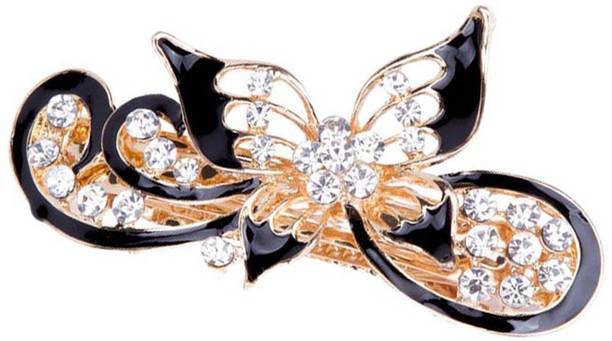 GELILIA Cute Butterfly shaped Crystal Studded Hair Clip