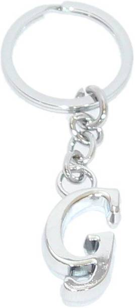 Aura Chrome Plated Personalise Alphabet G Key Chain