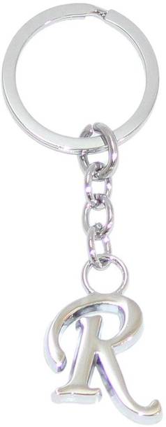 Aura Chrome Plated Personalise Alphabet R Key Chain