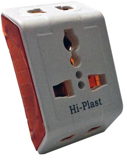 Hi-plast 3 PIN UNIVERSAL TRAVEL MULTIPLUG WORLDWIDE ADAPTOR, SOCKET CONNECTOR -1PC Plug Three Pin Plug