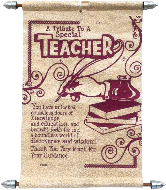 Natali Traders Scroll Card For Teacher - Greeting Card