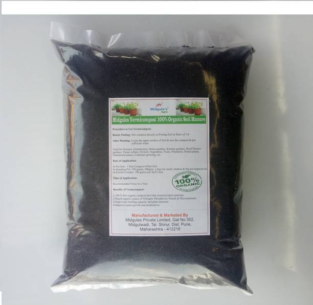 Midgules Vermicompost – 100% Organic Soil Manure b Manure