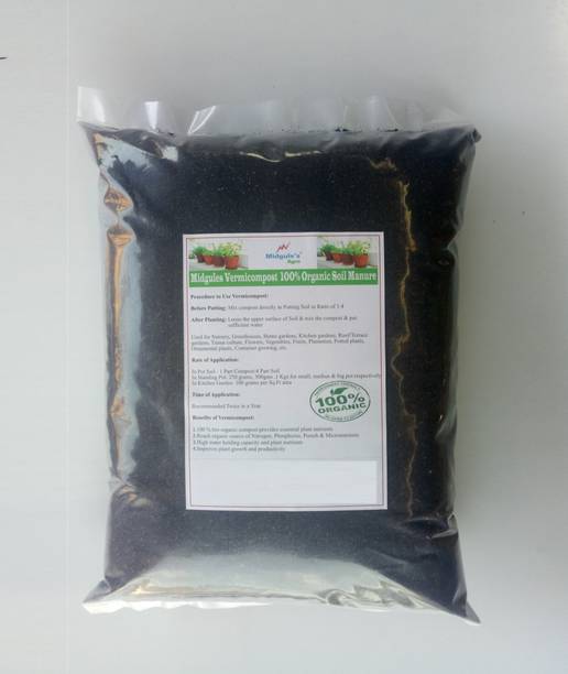 Midgules Vermicompost – 100% Organic Soil Manure c Manure