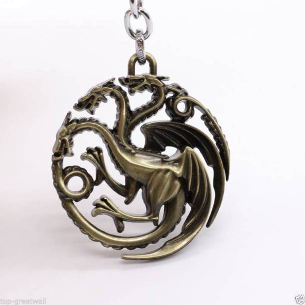 NeoTask Game of Thrones Targaryen Dynasty Badge silver metal Key Chain