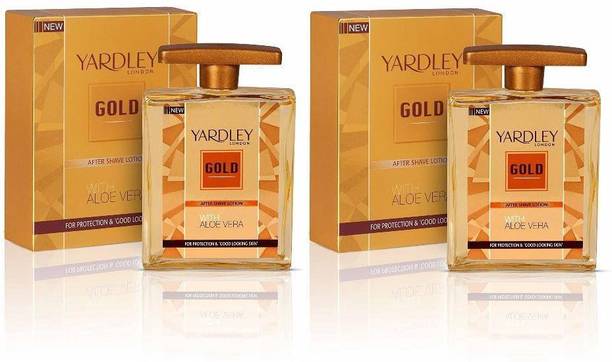 Yardley London Gold After Shave With Aloe Vera (Pack of 2)
