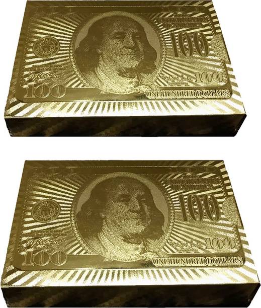 StealODeal Golden Playing cards Set of 2