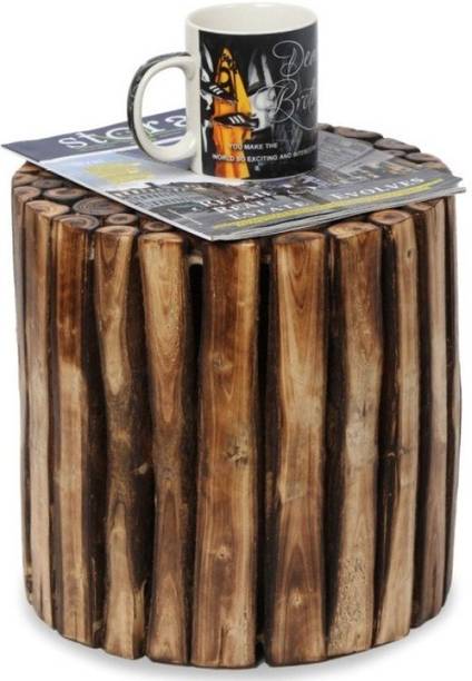 DESI KARIGAR Natural Wood Bar & Seating Living & Bedroom Stool