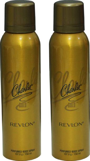 रेव्लॉन चार्ली गोल्ड बॉडी स्पै (150ml* 2)-कॉम्बो डिओडोरेंट स्प्रे  -  महिलाओं के लिए