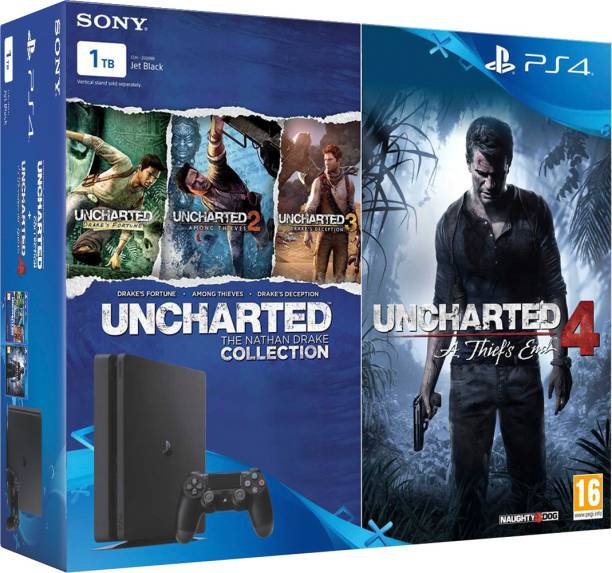 SONY PlayStation 4 (PS4) Slim 1 TB with Uncharted 4 and Uncharted Collection