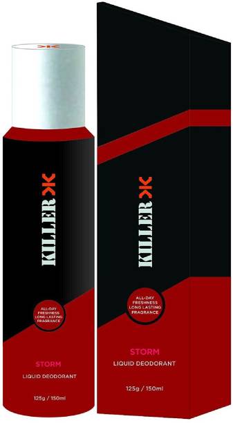 KILLER Storm Liquid Deodorant 150ML Perfume Body Spray  -  For Men & Women