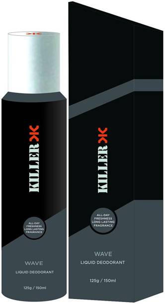KILLER Wave Liquid Deodorant 150ML Perfume Body Spray  -  For Men & Women