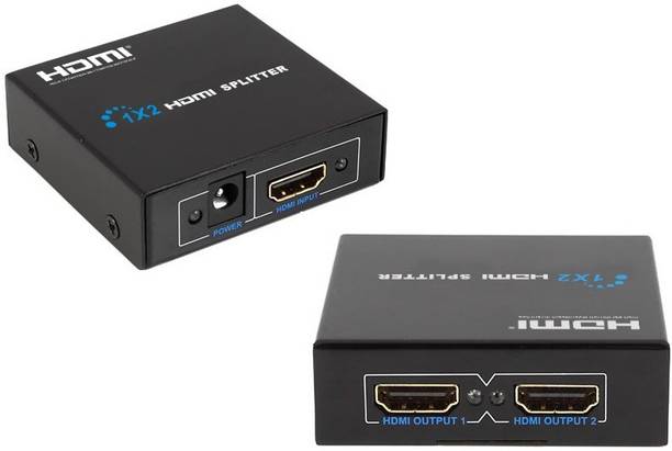 DigiMart TB 2 Port HDMI Splitter for Video and Audio 1920x1200 at 60Hz 1080p HDMI F/2xF Media Streaming Device