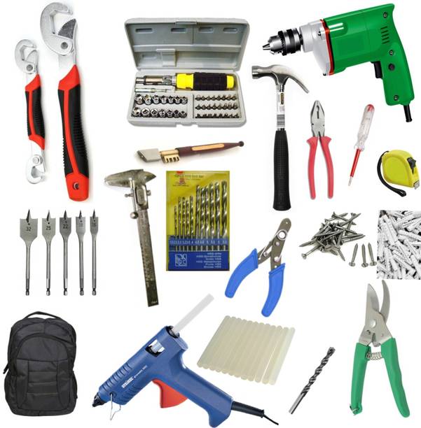 Gauba Traders 234 pcs GBT Power Tools Power & Hand Tool Kit
