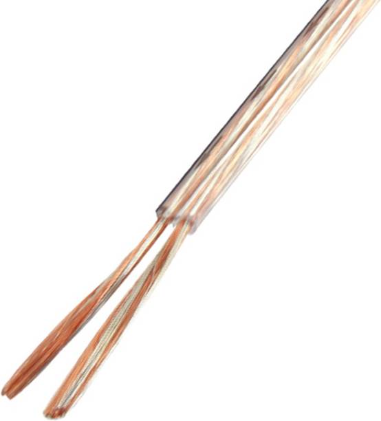 MX Stereo Audio Cable 15 m Copper Braiding TRANSPARENT SPEAKER CABLE 18 AWG 100% OXYGEN FREE FULL COPPER
