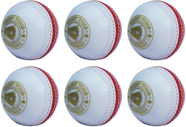 SPIN White Cricket Ball Match Practice Training Light PVC Poly Soft In Pack Of 2 