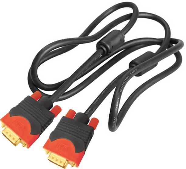 MX VGA Cable 1.5 m Copper Premium Vga Cable 15 Pin Male W/ Ferrite Core for Laptop PC Monitor 1.5 Mtr
