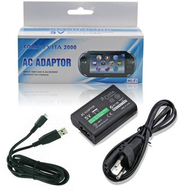 TCOS Tech PS Vita 2000 Power Adapter with USB Cable Gam...
