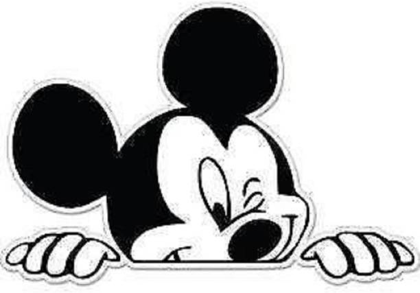 Asmi Collections 62 cm Snooping Mickey Mouse Removable Sticker