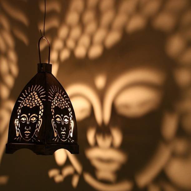 eCraftIndia Buddha Hanging Tea light Holder(small) Iron Tealight Holder