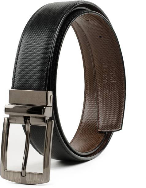 Winsome Deal Men Formal, Casual Black Artificial Leather Reversible Belt