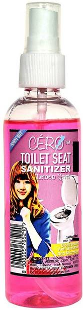 CERO Antibacterial/Disinfectant TOILET SEAT SANITIZER (100ml) for Travelling Women Lemon Liquid Toilet Cleaner
