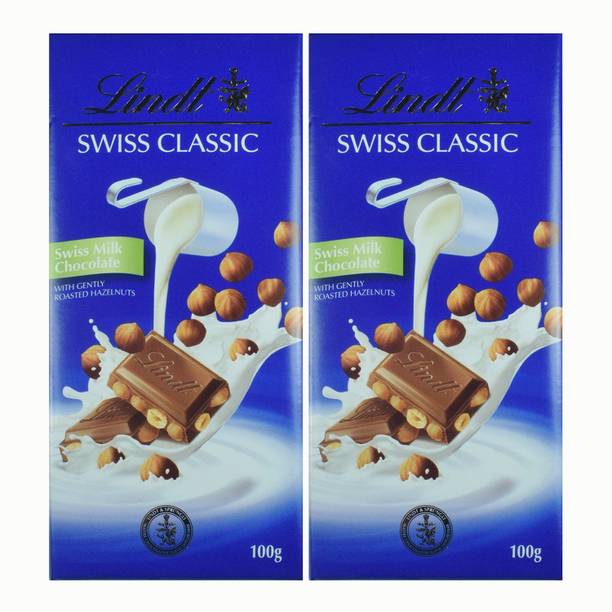 LINDT Swiss Classic Chocolate Hazelnut Bar Gift Pack