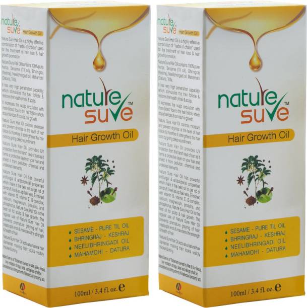 Nature Sure 2 Packs of Hair Growth Oil (100ml)- Promotes Hair Growth and Stops Hair Fall Hair Oil