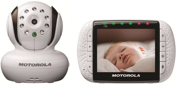 MOTOROLA MBP36 Remote Wireless Video  - Tilt and Zoom (White) Color Screen Baby Monitor