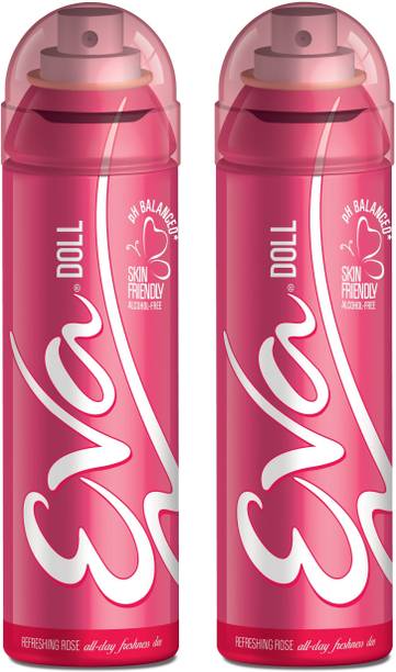 ईवा Deodorant Spray, Doll, 125ml (Pack of 2) डिओडोरेंट स्प्रे  -  महिलाओं के लिए