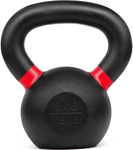 KOBO 8 Kg Cast Iron for Strength and Conditioning Black Kettlebell
