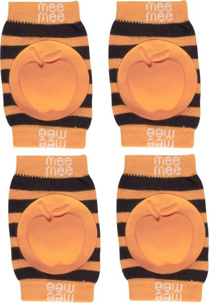 MeeMee Soft Baby Knee/Elbow Pads - (Pack of 2,Orange) Orange Baby Knee Pads