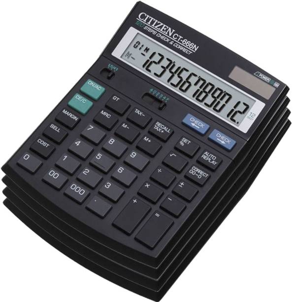 CITIZEN |Pack of 4| CT-666N Stealodeal |Pack of 4| CT-666N Basic  Calculator