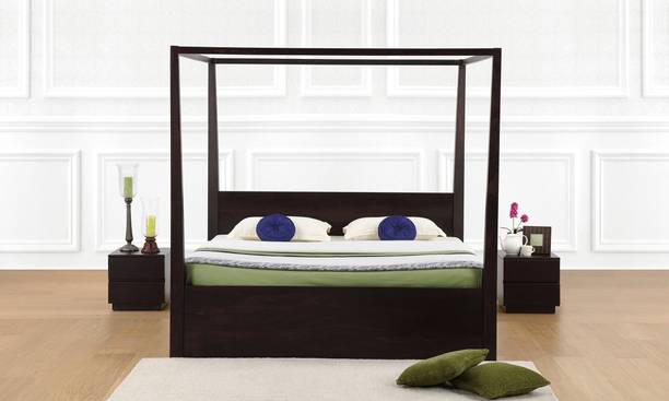 Furnspace Solid Wood King Bed, 214.122 cm x 182.88 cm (7.03 ft x 6.0 ft)