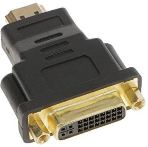 microware HDMI Cable 2 A 0.1 m DVI-D Female TO HDMI Male Adapter (Black)