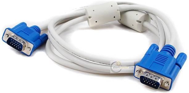 LipiWorld  TV-out Cable VGA Male To Male 15 PIN Cable Premium Quality For Computer Monitor, Projector, PC, TV Cord (5M)