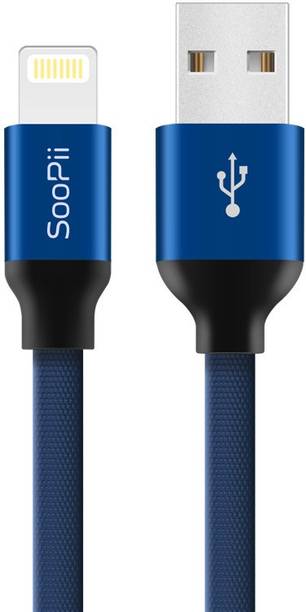 Soopii Lightning Cable 2 A 1 m Woven cloth Premium original Flat Cloth