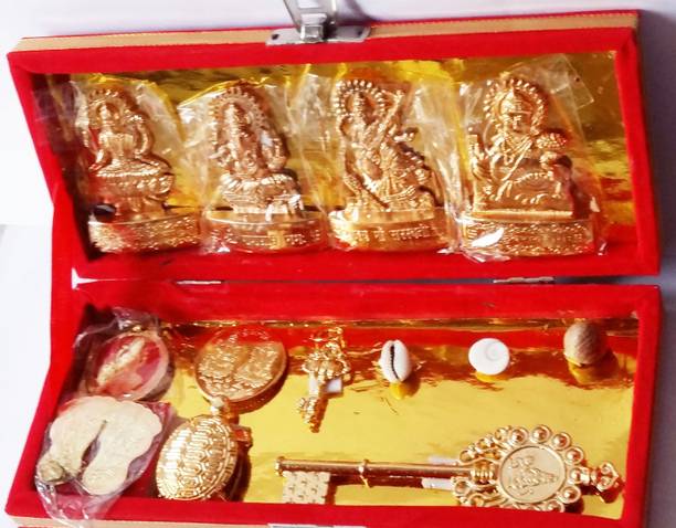 Craft Mart Shri Sri Dhan Laxmi Kuber Bhandari Yantra Generate A Source Of Income For You Decorative Showpiece  -  20 cm